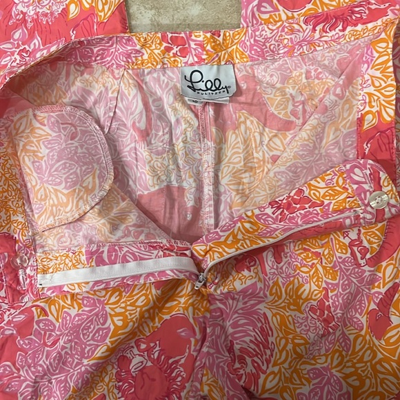 L⭐️Bogo ⭐️ Lilly Pulitzer Sz 10 vintage retro elephant lion capris - Picture 11 of 12